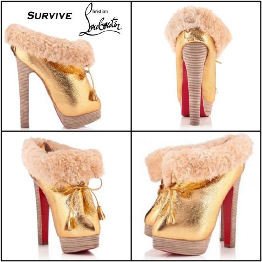 CHRISTIAN LOUBOUTIN SURVIVE BOOTIES!!!!!  SZ 41/10